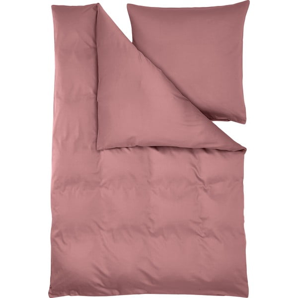 Rozā kokvilnas satīna gultas veļa 200x135 cm Comfort – Westwing Collection
