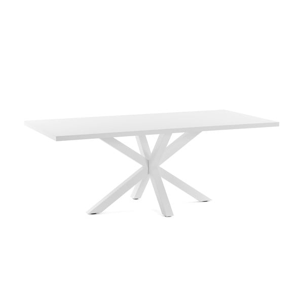 Balts pusdienu galds Kave Home Arya, 160 x 100 cm