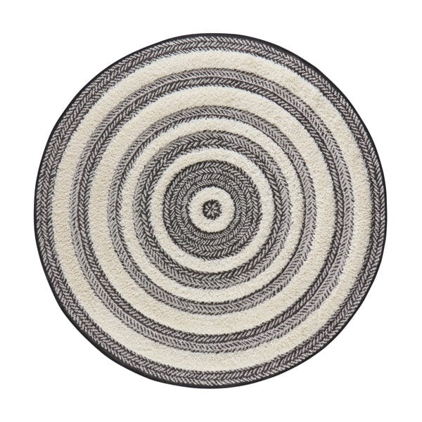 Pelēks ar baltu paklājs Mint Rugs Handira Circle, ⌀ 160 cm