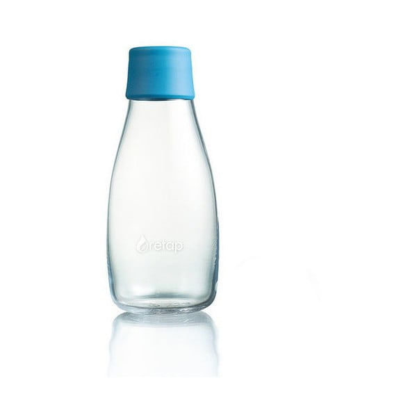 Gaiši zila stikla pudele ar mūža garantiju ReTap, 300 ml