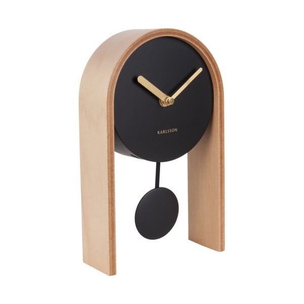 Gaišs bērza koka galda pulkstenis Karlsson Smart Pendulum