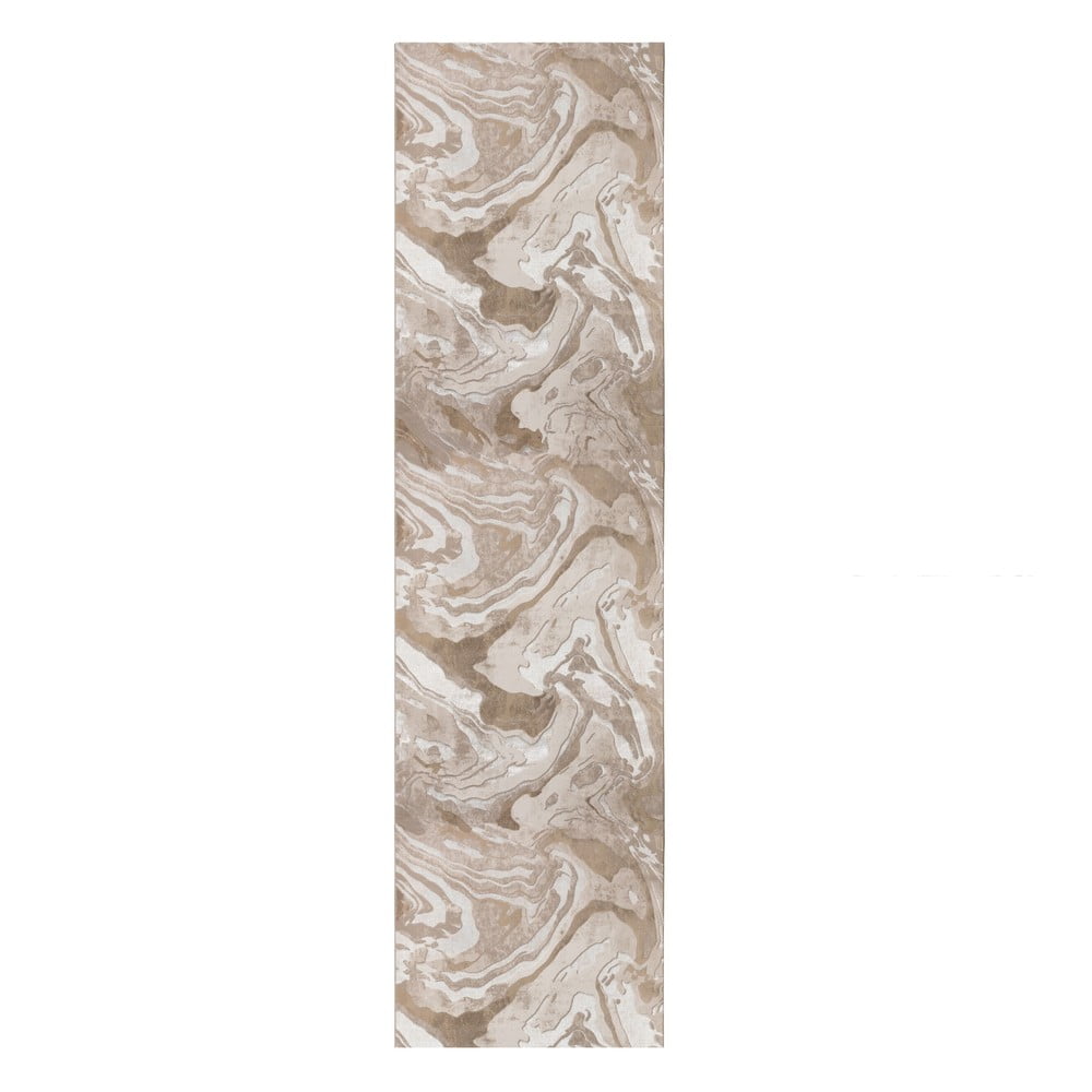 Bēšs paklājs Flair Rugs Marbled, 60 x 230 cm