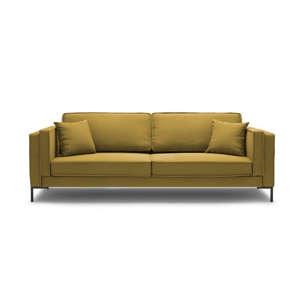 Dzeltens četrvietīgs dīvāns Milo Casa Attilio, 230 cm