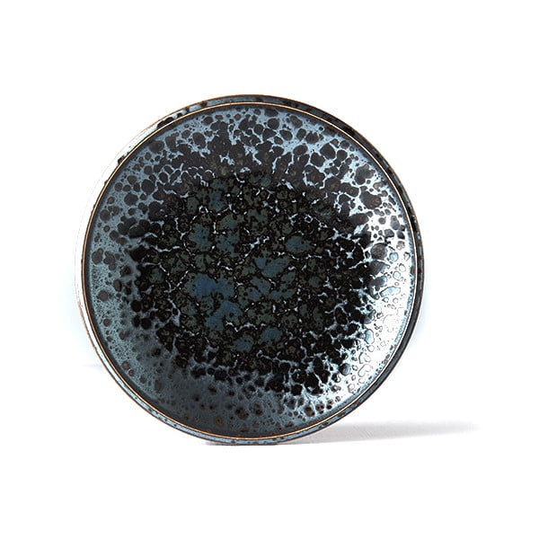 Melns keramikas šķīvis MIJ Black Pearl, ø 20 cm