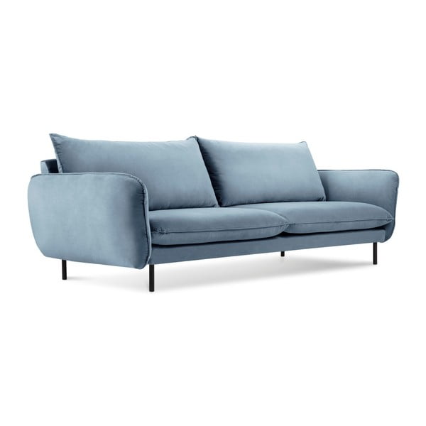 Gaiši zils samta dīvāns Cosmopolitan Design Vienna, 200 cm