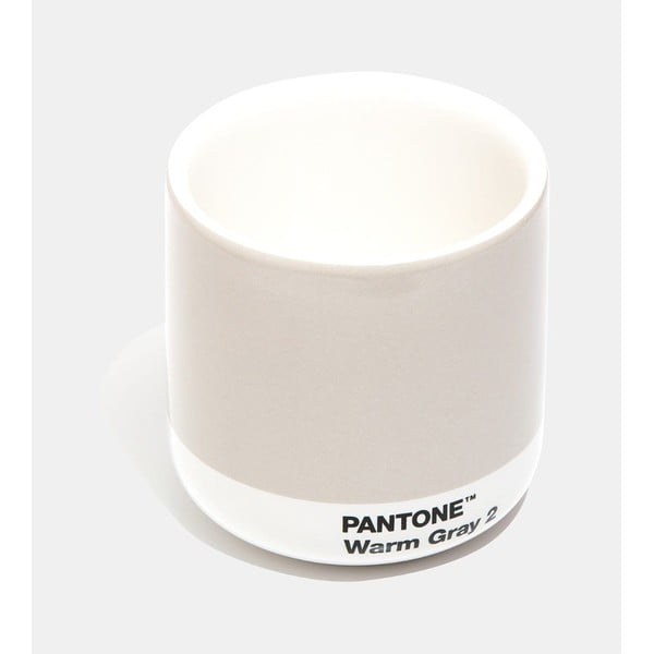 Gaiši pelēka keramikas termokrūze Pantone Cortado, 175 ml