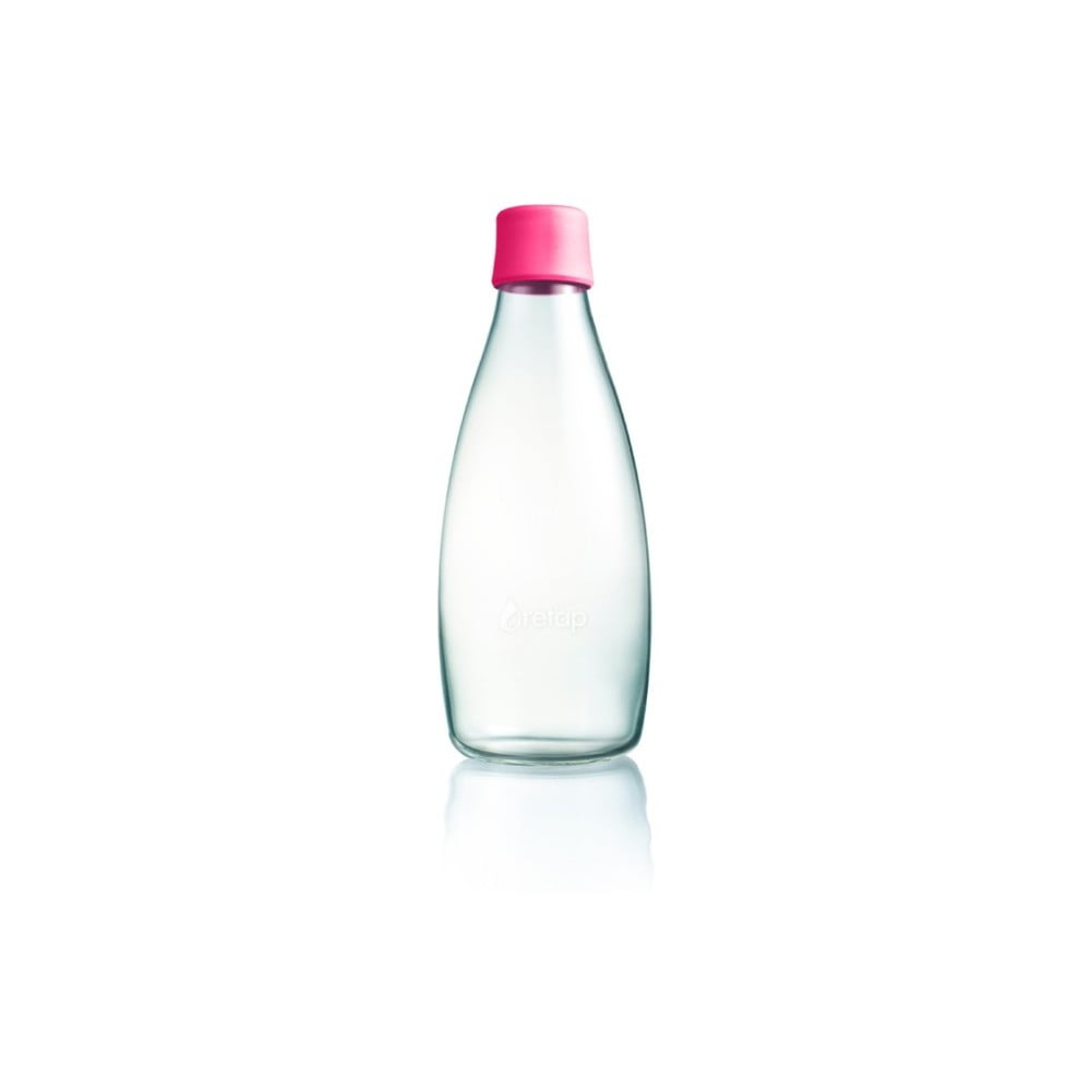 Gaiši rozā stikla pudele ar mūža garantiju ReTap, 800 ml