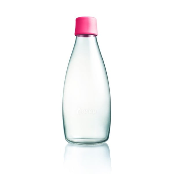 Gaiši rozā stikla pudele ar mūža garantiju ReTap, 800 ml