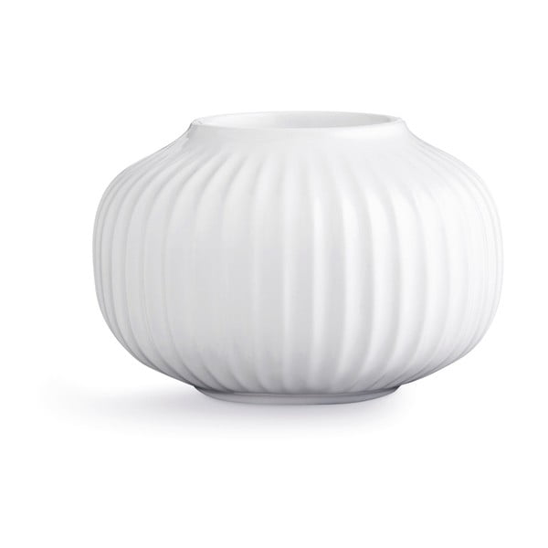 Balts porcelāna svečturis tējas svecēm Kähler Design Hammershoi, ⌀ 10 cm