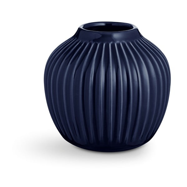 Tumši zila keramikas vāze Kähler Design Hammershoi, augstums 12,5 cm