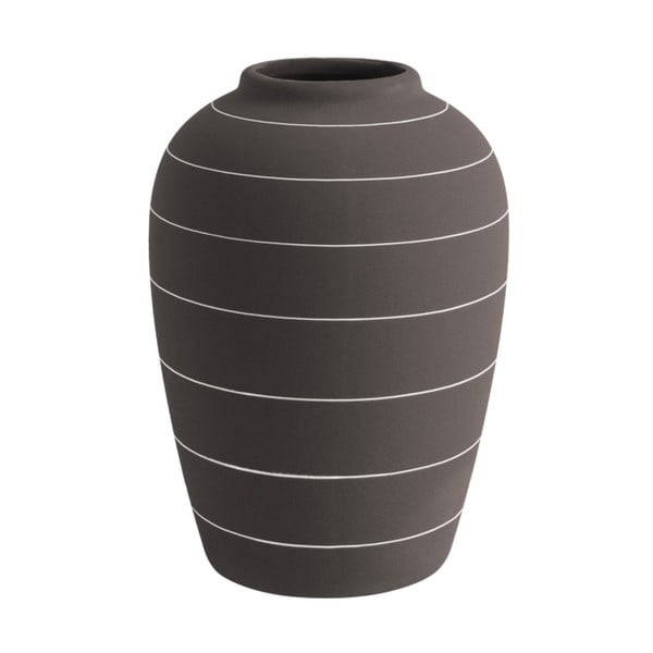 Tumši brūna keramikas vāze PT LIVING Terra, ⌀ 13 cm