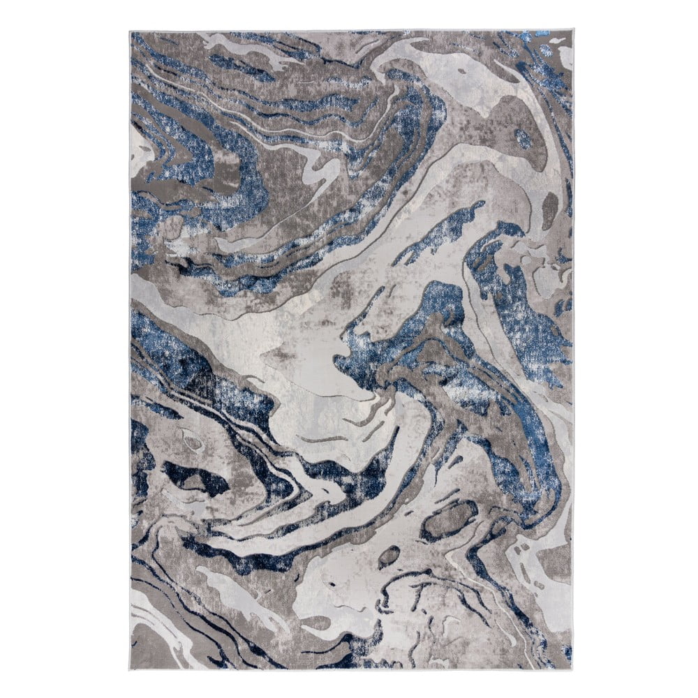 Zili pelēks paklājs Flair Rugs Marbled, 160 x 230 cm