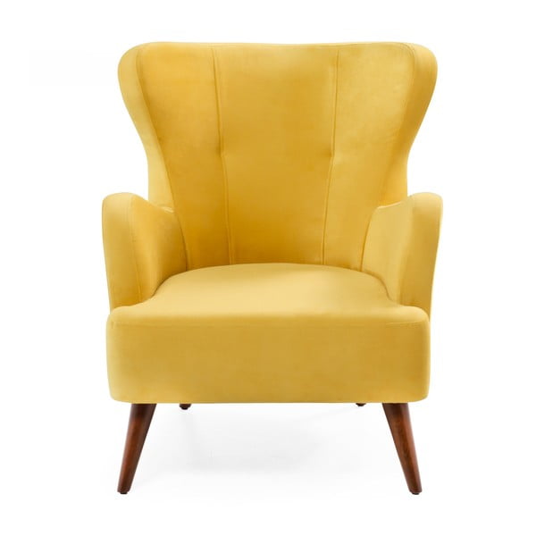 Dzeltens atzveltnes krēsls Balcab Home Jane