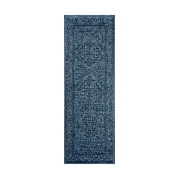 Tumši zils āra paklājs NORTHRUGS Tyros, 70 x 200 cm