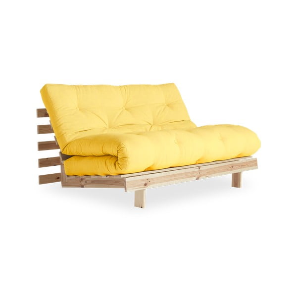 Izlaižams dīvāns Karup Design Roots Raw Yellow