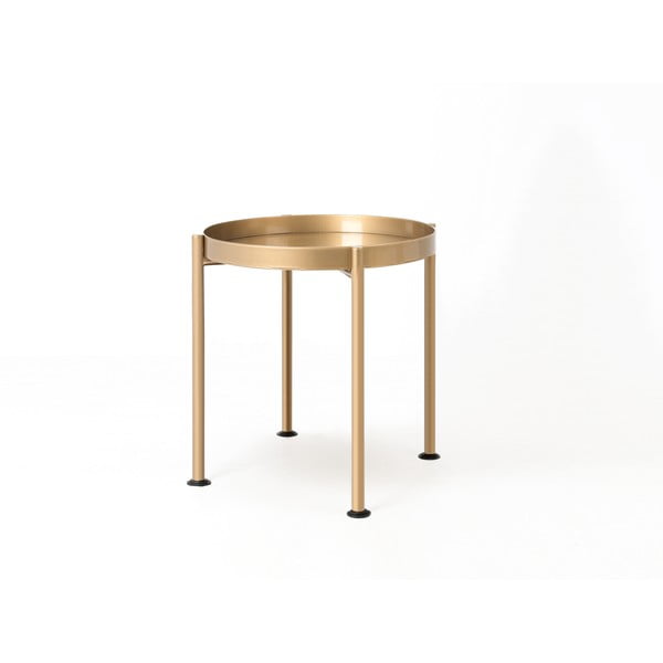 Sānu galdiņš zelta krāsā Custom Form Hanna, ø 40 cm