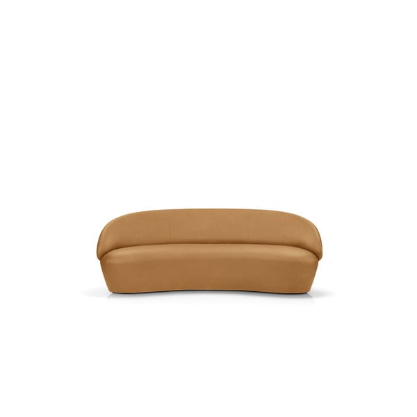 Konjaka brūns ādas dīvāns EMKO Naïve, 214 cm