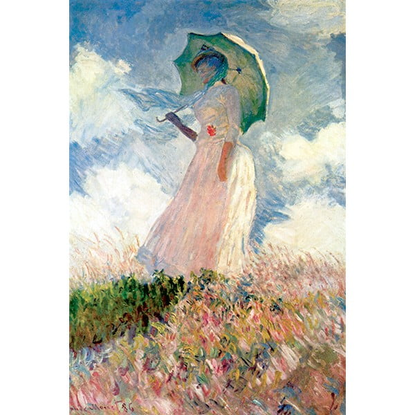 Gleznas reprodukcija Claude Monet - Woman with Sunshade, 70 x 45 cm