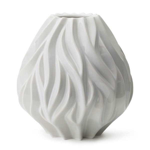 Balta porcelāna vāze Morsø Flame, augstums 23 cm