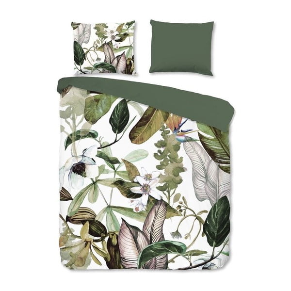 Divguļamā flaneļa gultasveļa Good Morning Flora, 200 x 220 cm