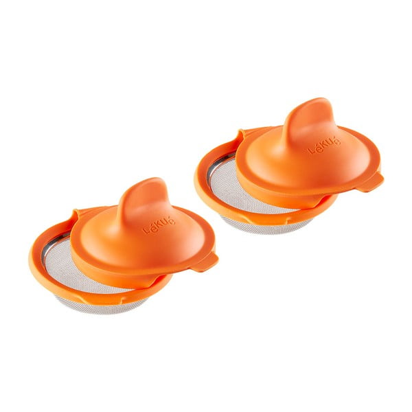 2 oranžu silikona veidņu komplekts olām Lékué Pouched