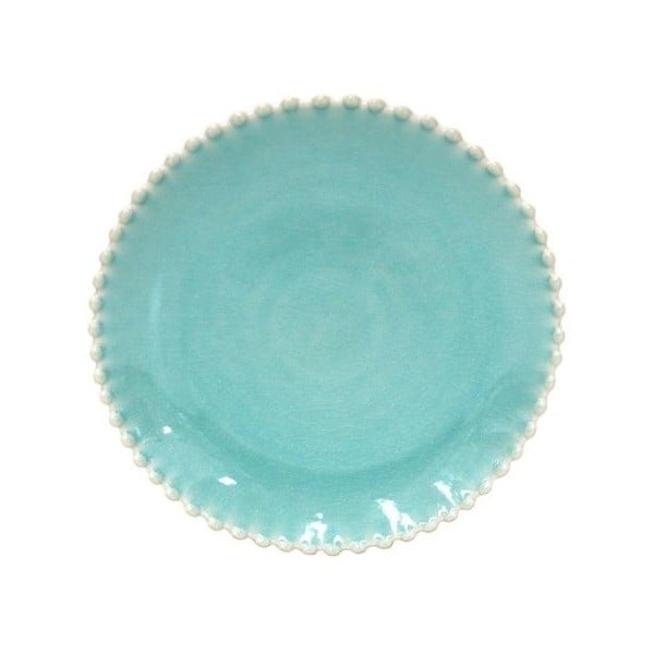 Tirkīza māla deserta šķīvis Costa Nova Pearlaqua, ⌀ 22 cm