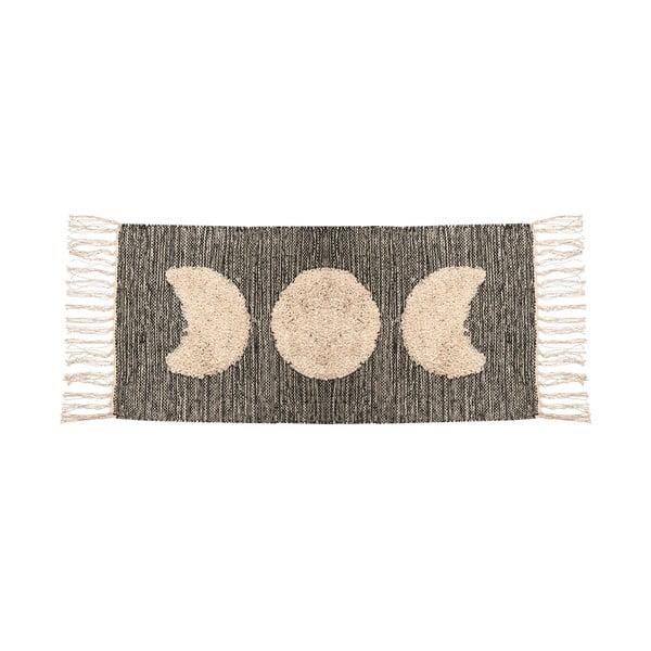 Rozīgi pelēks paklājs ar kokvilnu Sass & Belle Moon Phases, 80 x 45 cm