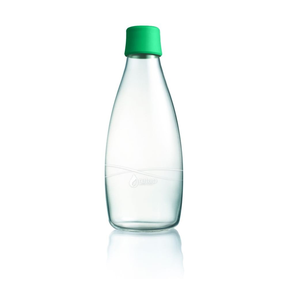 Tumši zaļa stikla pudele ar mūža garantiju ReTap, 800 ml