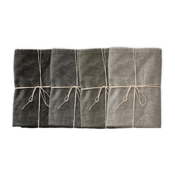 4 lina salvešu komplekts Linen Couture Cool Grey, 43 x 43 cm