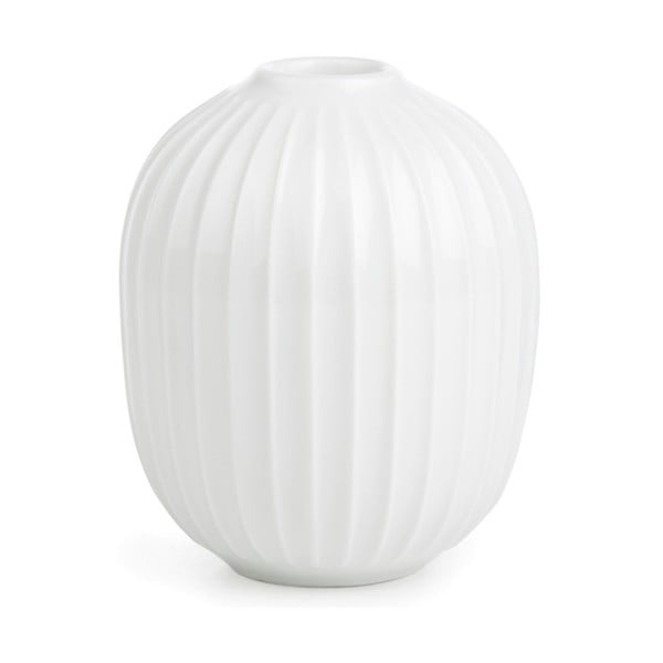 Balts porcelāna svečturis Kähler Design Hammershoi, augstums 10 cm