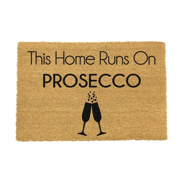 Dabīgās kokosšķiedras paklājs Artsy Doormats This Home Runs On Prosecco, 40 x 60 cm