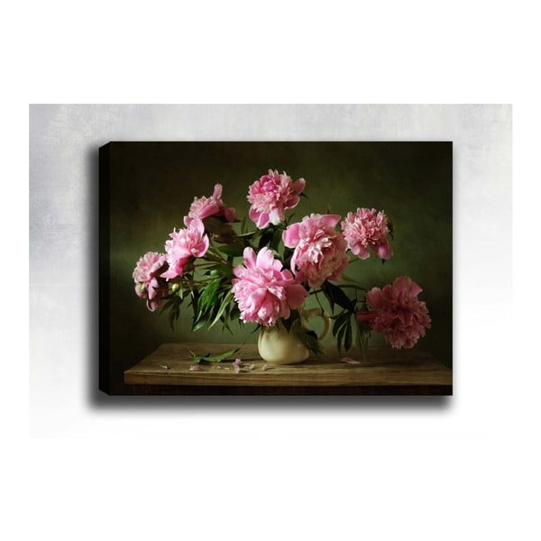 Sienas glezna uz audekla Tablo Center Pink Roses, 40 x 60 cm