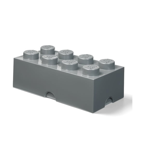 Tumši pelēka uzglabāšanas kaste LEGO® Rectangle