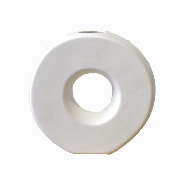 Balta keramikas vāze Rulina Donut