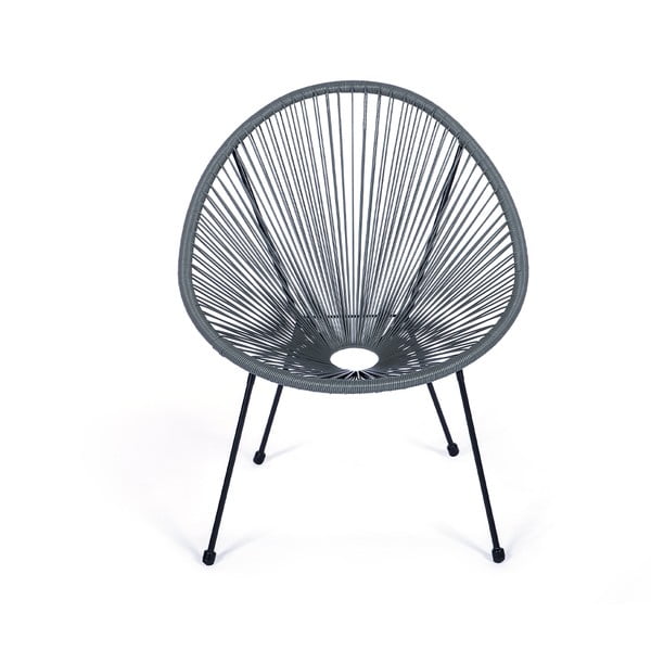 Pelēks dārza krēsls no mākslīgās rotangpalmas Bonami Selection Avocado