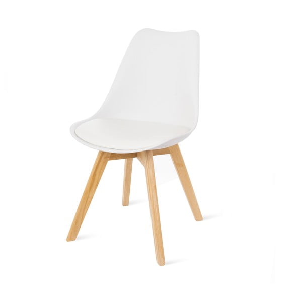2 baltu krēslu komplekts ar dižskābarža kājām loomi.design Retro