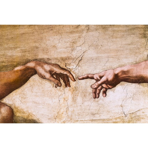 Gleznas reprodukcija Michelangelo Buonarroti - Creation of Adam, 70 x 45 cm