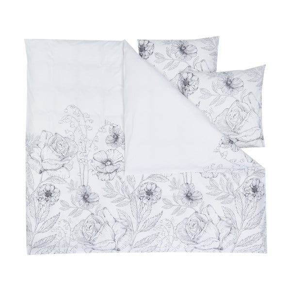 Balta kokvilnas perkala gultas veļa 200x200 cm Keno – Westwing Collection