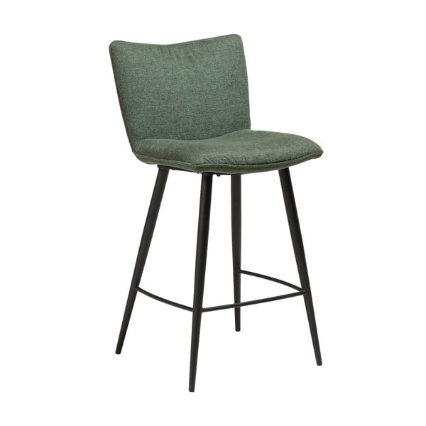 Zaļš bāra krēsls ar tērauda kājām DAN-FORM Join, augstums 93 cm