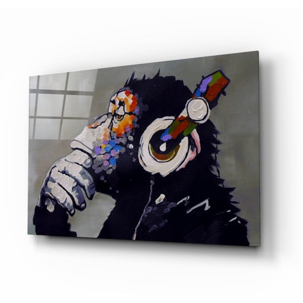 Stikla glezna Insigne Thinking Monkey, 110 x 70 cm