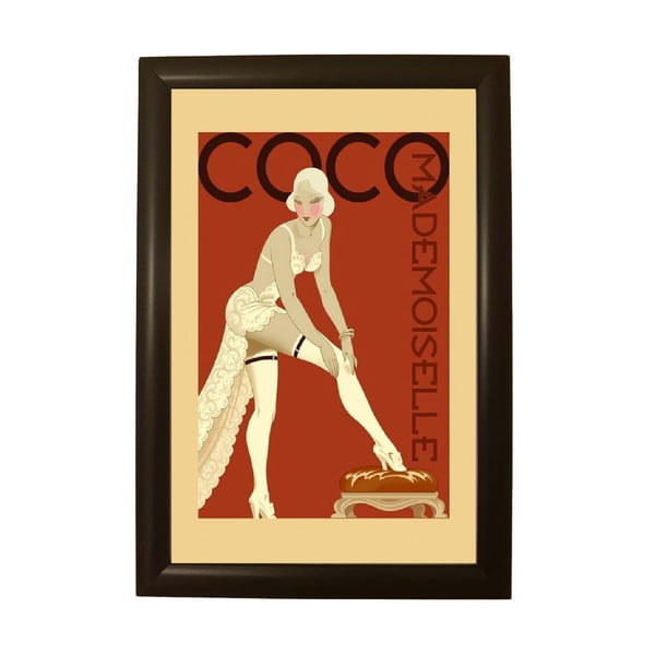 Plakāts melnā rāmī Piacenza Art Coco, 33,5 x 23,5 cm