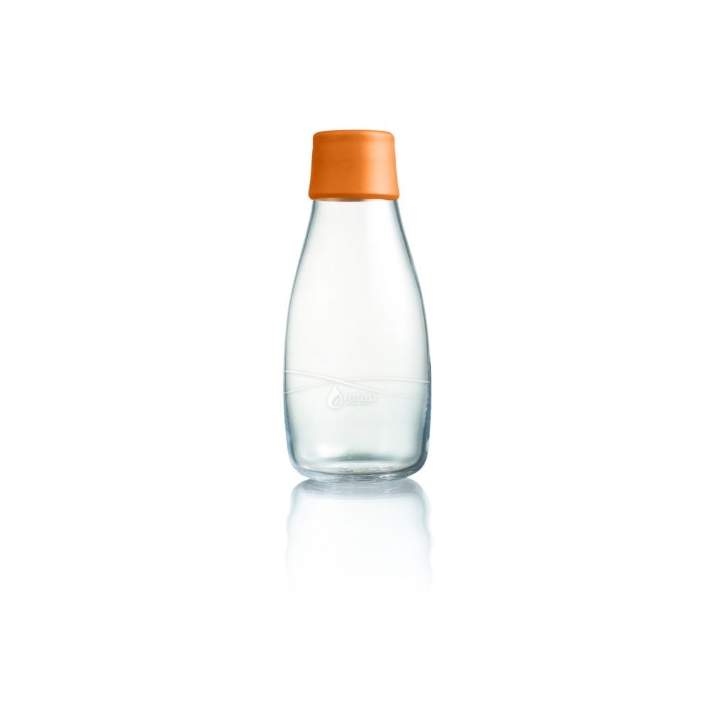 Oranža stikla pudele ar mūža garantiju ReTap, 300 ml