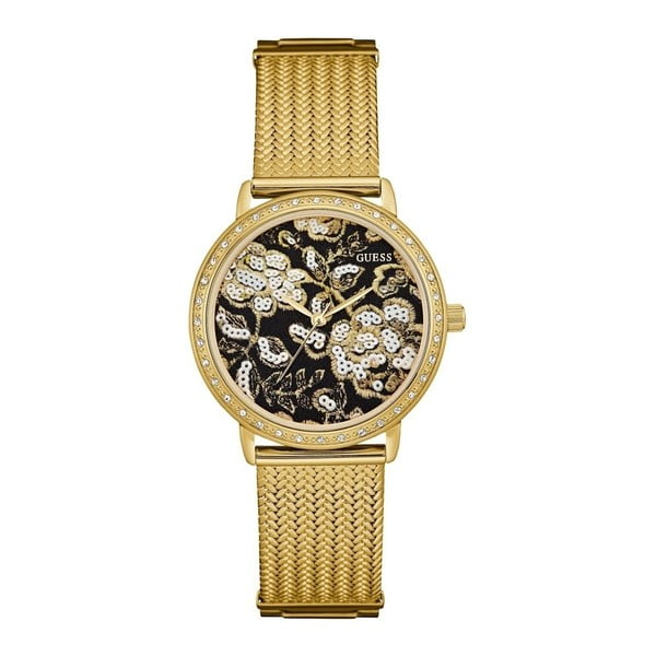 Sieviešu pulkstenis zelta krāsā ar nerūsējošā tērauda siksniņu Guess W0822L2