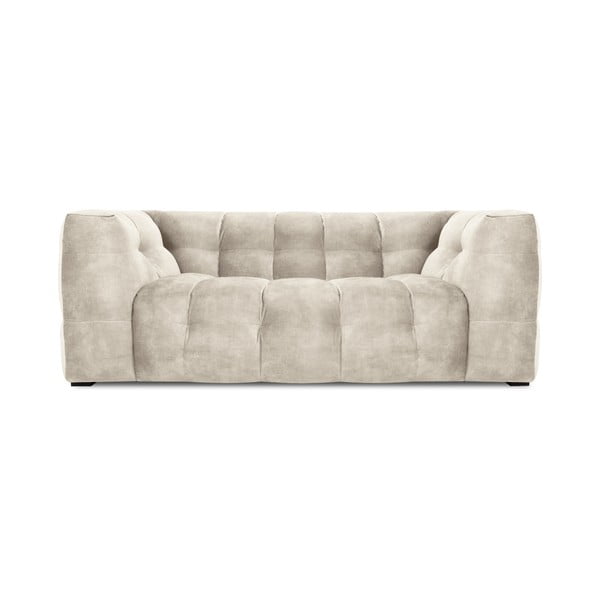 Bēšs samta dīvāns Windsor & Co Sofas Vest, 208 cm