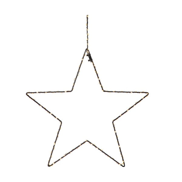 Melna Ziemassvētku piekaramā gaismas dekorācija Markslöjd Alpha Star, augstums 45 cm