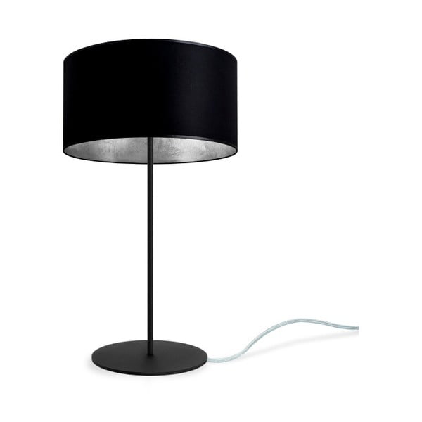Melna galda lampa Sotto Luce MIKA Silver M, ⌀ 36 cm
