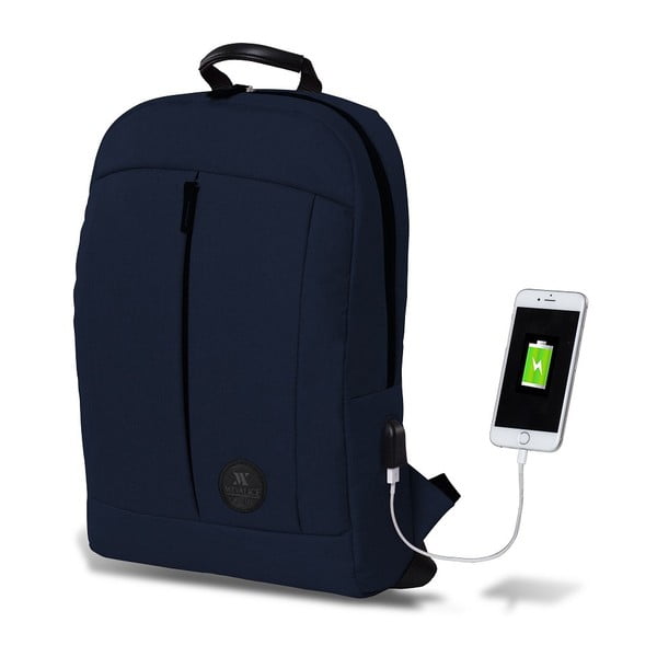 Tumši zila mugursoma ar USB portu My Valice GALAXY Smart Bag