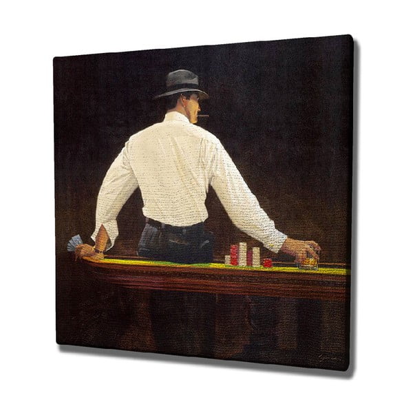 Sienas glezna uz audekla Player, 45 x 45 cm