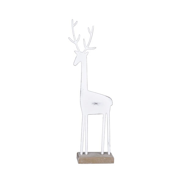 Balta dekoratīva statuete Ego Dekor Deer, augstums 25,5 cm