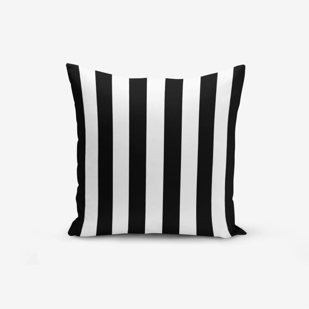 Spilvendrāna Minimalist Cushion Covers Black White Striped, 45 x 45 cm